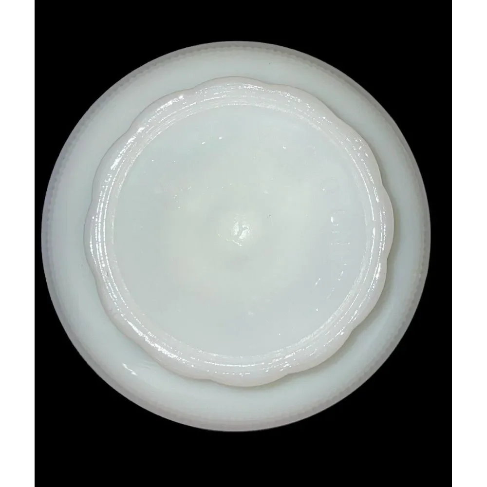 Vintage E.O. Brody Co. Milk‎ Glass Pedestal Bowl Made in USA 5.5